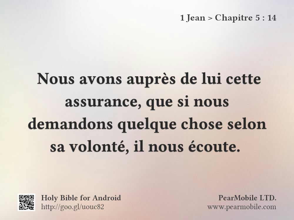 1 Jean, Chapitre 5:14